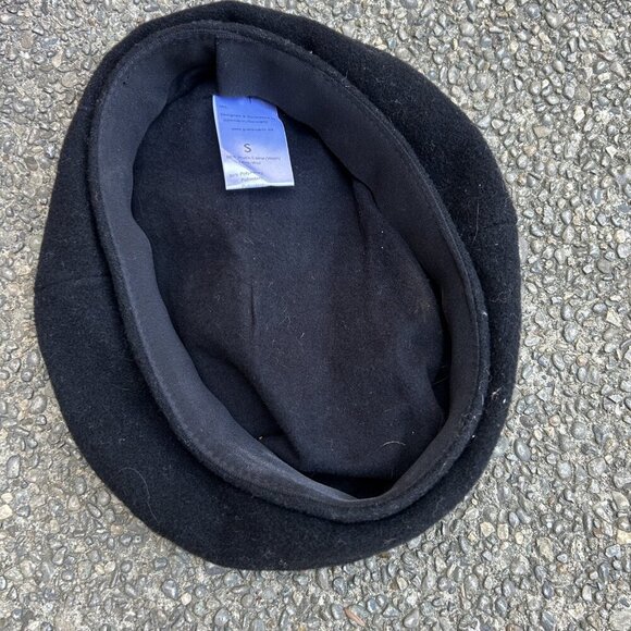 Headline Black German Wool Blend Beret Size Small - Picture 6 of 8